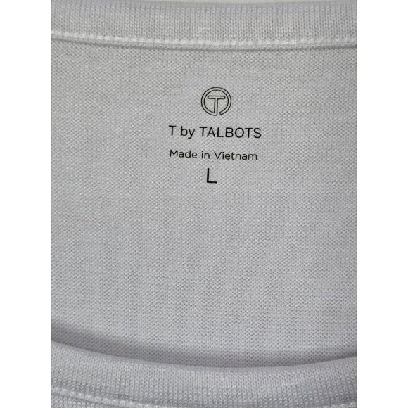 T by Talbots Navy White Floral Paisley Drawstring-Hem 3/4 Sleeve Blouse Size L - Picture 3 of 5